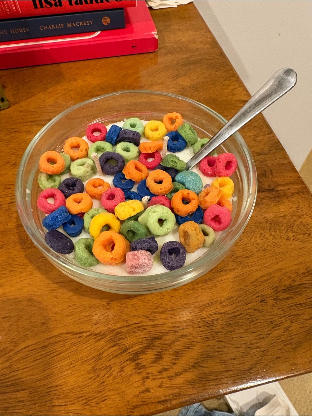 Handmade cereal bowl candle